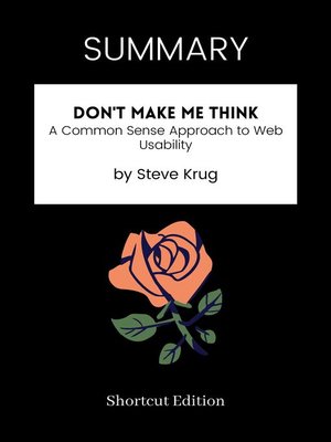 cover image of SUMMARY--Don't Make Me Think